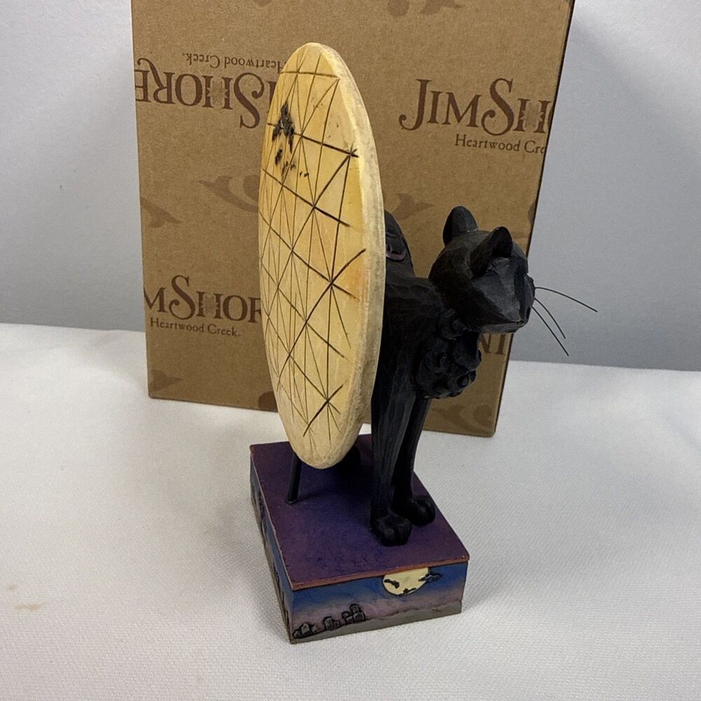 Jim Shore Bad Luck Black Cat Full Moon Halloween Figure 4011059 Heartwood Creek - Picture 3 of 8